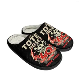 Terlik Ölüm Toten Hosen Home Pamuk Erkekler Kadın Peluş Yatak Odası Günlük Diy Sıcak Ayakkabılar Termal Kapalı Terlik Özelleştirilmiş Ayakkabı