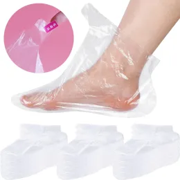 Tool 100Pcs Transprent Disposable Foot Bags Detox SPA Covers PE Plastic Foot Film Prevent Infection Chapped Feet Care Pedicure Tools