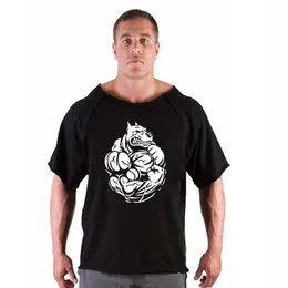 Herr t-shirts män överdimensionerade t-shirts gym kläder män ingen smärta ingen förstärkning t-shirt för manlig kroppsbyggande tshirts lösa andningsbara kläder t240429