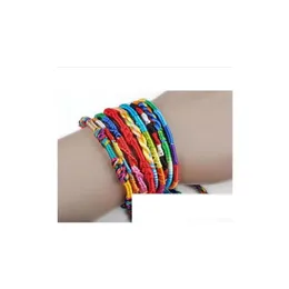 Charm Bracelets Freundschaft Girls Luxus Farbe Purpur Infinity Armband handgefertigtes Schmuck Braid Kabelstrang geflochten