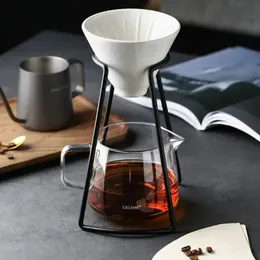 Ceramic Pour Over Coffee Set Filter Bracket Filters Dripper Stand Percolators Shop Cup Share Pots Coffeeware Accessories 240411