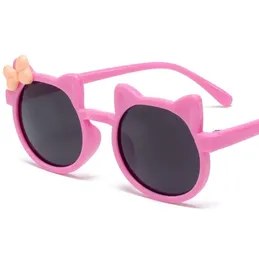 Wholesale Children Cute Cartoon Bow Cat Ears Sunglasses baby UV400 Outdoor Sun Protection Lovely Girls Boys Sunglasses