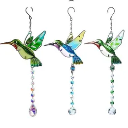 Dekoracje ogrodowe wiszące wiatrowe klimatyzatory Suncatchers Outdoor Wind Butterfly Pendants Pendanty Crystal Ball Prism Orys