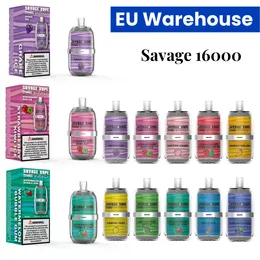 Original Savage Whiskey Vapes 16000 Puffs Disposable Vape 10000 Airflow Switchable 10 Flavors 2% 3% 5% Nic Disposable Cart Prefilled 650mAh Battery Type C Charge Vape