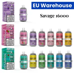 VAPE DI WHISKEY SAVAGGIO ORIGINALE 16000 sbuffi VAPE usa e getta 10000 Switch a flusso d'aria 10 gusti 2% 3% 3% 5% Carrello usa e getta Nic Preimpuggito 650 mAh Batteria di tipo C VAPE