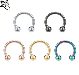 Näsring stud piercing smycken kroppskonst falska septum ringar nosecuffs titanium daith örhängen stift hoop cz gångjärn segment klickare n7832613