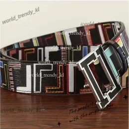 Yeni orijinal Fendibelt Deri Kemer Erkekler 4.0cm Moda Tasarımcısı Ceinture Mens Turun Mektubu Demir Bandı Cintura Ceintures Kemer Kadınlar için Cintura Uomo 627