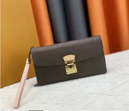 Kadın Tasarımcı Cüzdanları Luxury's Classic S-Lock para çantası çiçek mektubu uzun kart tutucu yüksek kaliteli kadın moda küçük debriyaj çantası ultra büyük kapasite m58102