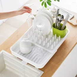 Kitchen Storage Drain Single Layer Rack Drainer Organizer Holder Multifuntion