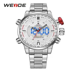 Wide Mens Sportmodell Mehrere Funktionen Business Auto Datum Week Analog LED -Anzeige Alarmstopp Uhr Stahlgurt Armband Watch9788295