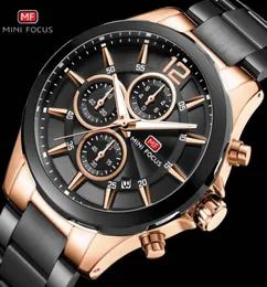 Минифокус розовый золотой Quartz Watch Водонепроницаемые хронографские часы из нержавеющей стали ремешки модные платье мужские часы для лучших брендов Luxury438319766