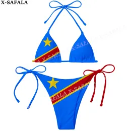 콩고 민주 공화국 여성 마이크로 섹시 비키니 브라 세트 여름 비치웨어 섹시 비치 2 조각 수영복 수영복