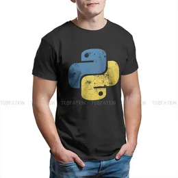 Męskie koszulki Dumny programista Python Hipster poliester tshirts oprogramowanie komputerowe program Enginr harajuku tops t shirt o szyja t240425