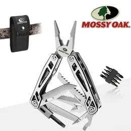 Mossy Eiche 21 in 1 Multi -Werkzeugzabler -Draht -Stripper Klappen im Freien Camping Multitool tragbare Taschenzellen 240415