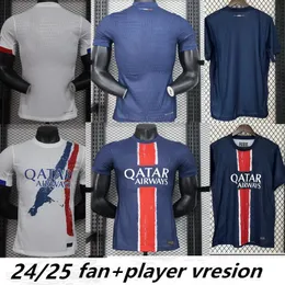 24 25 Maillot Mbappe Soccer Jerseys Kids Kit PlayerバージョントレーニングPRE MATCH 2025 2024 MAGLIA HOME AWAYS FOORBOL SHIRT HAKIMI FABIAN VITINHA O DEMBELE