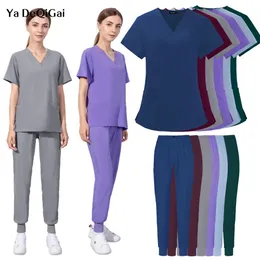 Hurtowe kobiety noszą zarośla SUITS Hospital Doctor Workliform MultiColor Unisex Uniform Akcesoria do pielęgniarki 240410