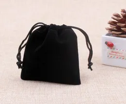 Bolsas de jóias de veludo 5x7cm Black Gifts Bags Sacos de jóias de jóias Casos de pacote de jóias Casos de presente de Natal 61222217