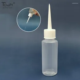 Lagringsflaskor 5st Rensad tom limflaska med nål DIY Craft Precision Tip Applicator Mouth Squeeze