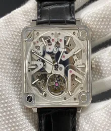 Brx2mrtbskst Montre DE Luxe Mens Watches 425mmx125mm hollowout stainless steel case Switzerland039s super luminous watch6051087