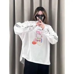 Welldone Hoodies Designer Sweatshirt Luxury Fashion Womens Hoodies Sweatshirts Summer New Rainbow Cute Bear Print Round Neck Pullover Long Sleeve