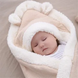 Sgaddling baby autunno inverno addensare inverno sofferenza morbida busta neonato avvolgente sacchi a pelo per bambini