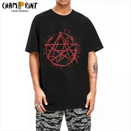 T-shirty mężczyzn Necronom Sigil Lovecraft Symbol okultystyczny T-shirty Mężczyźni zaokrąglenia 100% bawełniana koszula krótka shirt 6xl Tops T240425