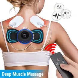 Neck Massager EMS Muscle Stimulator Electric Cervical Massage Patch Low Frequency Pulse Massage Pads Pain Relief Relaxation Tool 240426