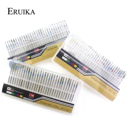 Bits ERUIKA 30pc Diamond Nail Drill Bit Set Milling Cutter Rotary Burr Cutter Clean Files for Electric Manicure Machine Accessory