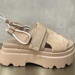 Designer GoldenStar Sandals Australien Summer Cowhide Tisters Beach Cross Slide Women Tasman Fall Mustard Seed Driftwood Chestnut Sandal