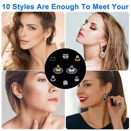 Stud Earrings 1040 PCS Earring Posts And Backs Clutch For Studs With Pad Rubber Stoppers Pierced Safety B