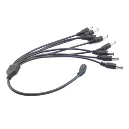 Ny 2024 12V DC Power Splitter Plug 1 Kvinna till 2 3 4 5 6 8 Manlig CCTV Kabelkamera Kabel CCTV Tillbehör Strömförsörjning Adapter 2.1/5.5mm för