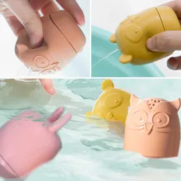 Baby Bath Toys Baby Shower Cartoon Animal Toys Baby Shower Toys Distraction Floating Silicone Bath Toys Drip Soft Silicone Bath Toys