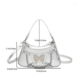 Bolsas de ombro 2024 Bolsa submarina preta Motorcyle feminino de couro fascinante de bolo de crossbody Bag gótico Cadeia de marca Gothic Women