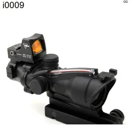 ACOG Style 4x32 Czarne rozszczepienia taktyczna optyka czerwona oświetlona za pomocą RMR Red Dot Sight Riflescopeqq