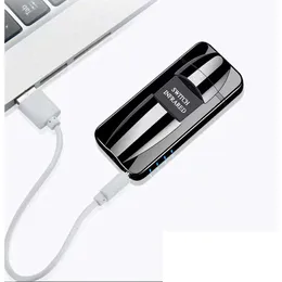 Debang Green Laser Indução Creative Ignition Switch Double Arc Arco mais leve USB Cigarro Recarregável Facelete