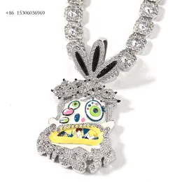 Cartoon VVS Moissanite Pendants Factory Wholesale Gold Plating Sterling Sier Hip Hop.