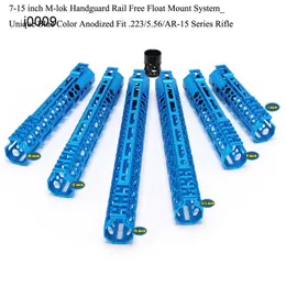 7/9/10/12/13,5/15-дюймовый ручной рельс M-Lok Picatinny Float Mount Sytsem Ultralight_Unique Blue Color Anodized