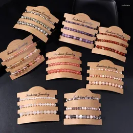 Strand 3pcs/set Natural Stone Quartz Moda de bracelete AGATES MALATACHITE Amazonite Bracelets Stretch Bracelets Menino Homens Energy Jewelry Gift