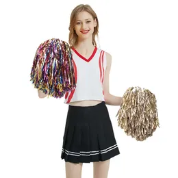 Cheerleading Pom Ball Game Night Party Flower Dress Metal Foil Ring/Handtag Typ 240425
