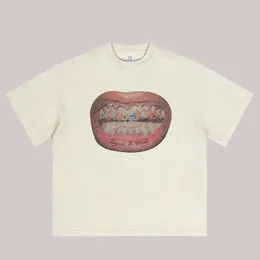 Мужские футболки T-футболка y2k Ретро Retro Harajuku Gothic Print Graphic Hip Hop Rap Women Streetwear Негабаритный панк хлопок.