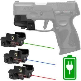 Optics G2C Taurus Subcompact USB wiederaufladbare grüne blaue Laser -Sicht Selbstverteidigung Airsoft Pistola Glock 17 9 -mm -Waffe Mira Laser Sehung