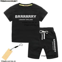 In stock 2-7 Years Designer Kids Clothing Sets T-Shirt Pants Set Luxury printing Children 2 Piece pure cotton Clothing baby Boys girl Fashion Appare B0031