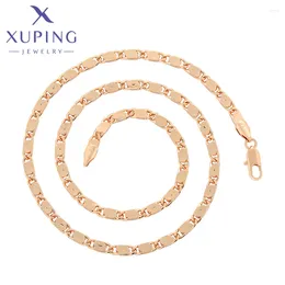 Подвесные ожерелья xuping украшения прибытие 50 см элегантное золотое цветовое ожерелье Женщины девочки изысканный подарок x000795086