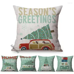 Pillow Christmas Home Decoration S Cover Cartoon Animal Holiday Travel Design Sofá Caso de Sofá Caso Cute Kid Decorativo Decorativo