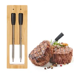 Wireless Fleisch Futterthermometer für Ofen Grill BBQ Steak Truthahn Raucher Küchin Smart Digital Bluetooth Barbecue Geschenke Faktchamp 240415