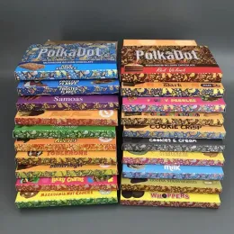 도매 최신 크기의 가장 큰 크기의 폴카 도트 초콜릿 포장 상자 20 종류 4G 폴카 도트 버섯 벨기에 초콜릿 바 패키지 상자 스티커 랩핑 Shrooms bar pac