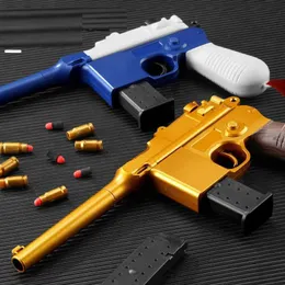 Gun oyuncakları yumuşak mermi oyuncak tabanca tabanca blaster oyuncak silahlar tabanca fırlatıcı atış modeli çocuklar için yetişkinler erkekler sahte silah oyuncak t240428