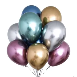 50pcs/Lot Assorted Colors Party Balloon Party 10inch Latex Chrome Metallic Helium Balloons Wedding Birthday Baby Shower Christmas Arch Decorations HY0258