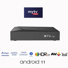 XTV AIR TV BOX ANDROID 11無料テストBTリモートコントロール2.4G/5Gセットトップボックスクリスタル