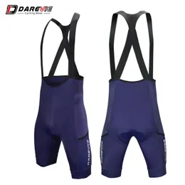 Darevie Bike Bib Short com 2 x 750 ml de bolso masculino Bretelle Bretelle Blue Mens Bike Short Lycra Mens Bike Short 240425